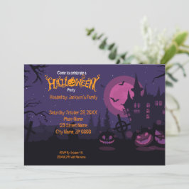Convite de festas de Abóbora Halloween