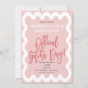 Convite de festas de adoção