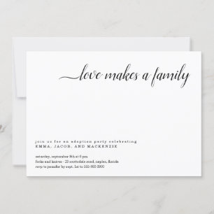 Convite de festas de adoção