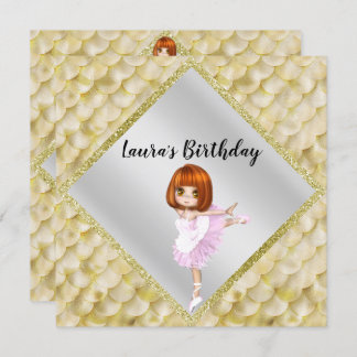 Convite de festas de aniversário bonito de Balleri