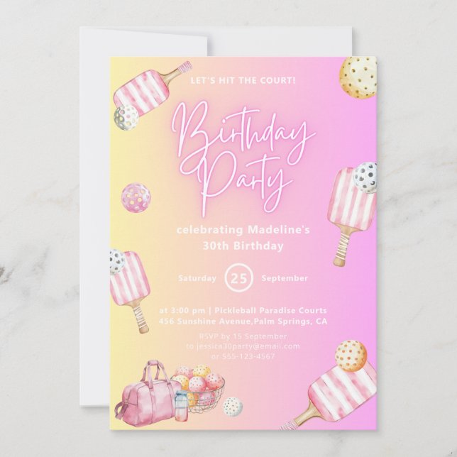 Convite de festas de aniversário de 30 anos de Jog (Frente)