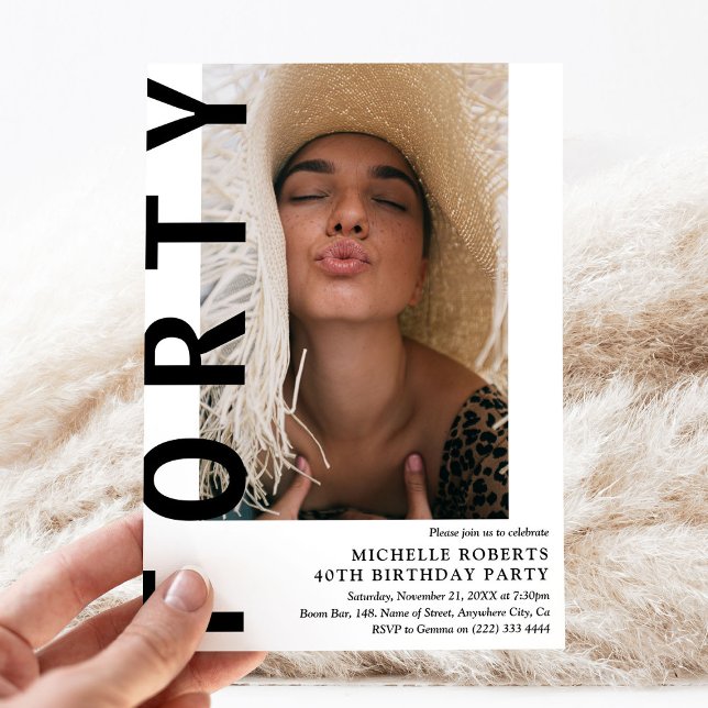 Convite de festas de aniversário de 40 anos de Fot (Criador carregado)