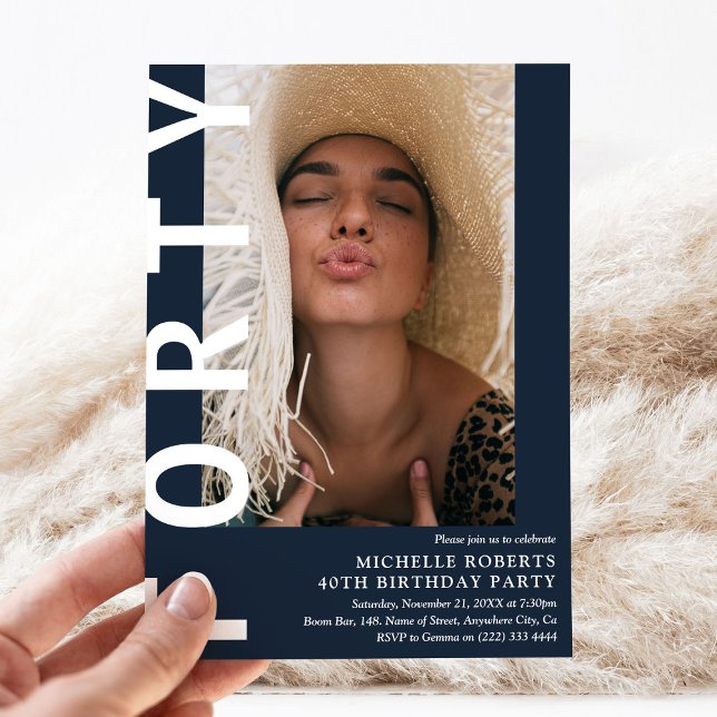 Convite de festas de aniversário de 40 anos de Fot (Criador carregado)