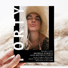 Convite de festas de aniversário de 40 anos de Fot