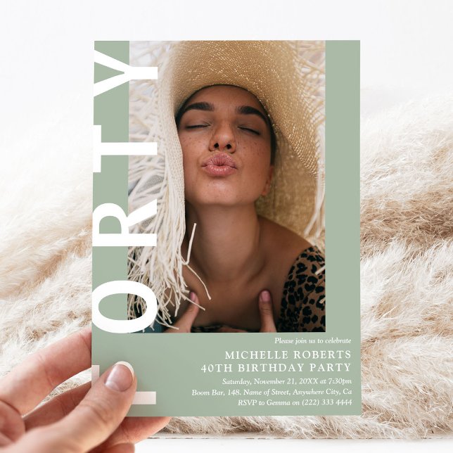 Convite de festas de aniversário de 40 anos de Fot (Criador carregado)