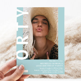 Convite de festas de aniversário de 40 anos de Fot