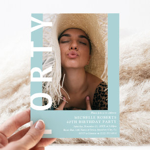 Convite de festas de aniversário de 40 anos de Fot