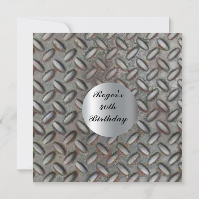 Convite de festas de aniversário de 40 anos de Hom (Frente)