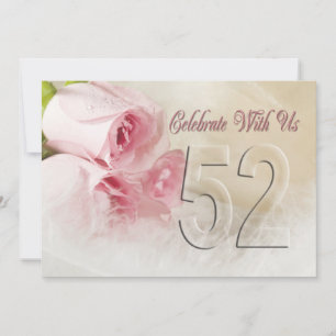 convite de festas de aniversário de 52 anos