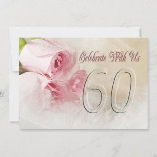 Convite de festas de aniversário de 60 anos