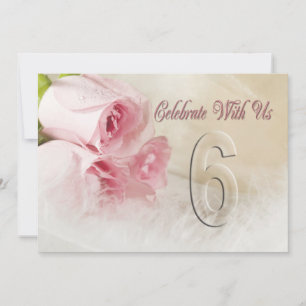 Convite de festas de aniversário de 6 anos