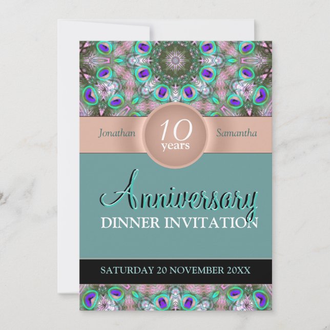 Convite de festas de Aniversário de Aqua Jewels (Frente)