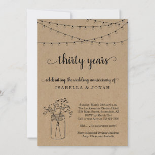 Convite de festas de Aniversário de Casamento 30