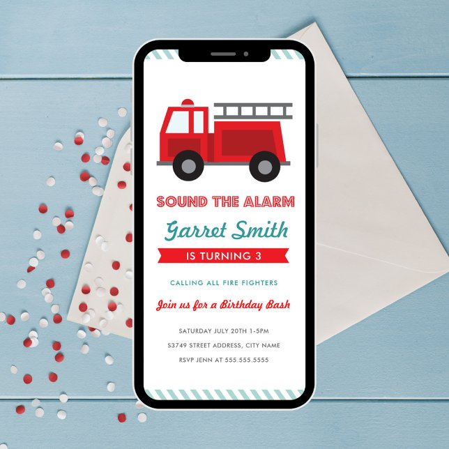 Convite de festas de Aniversário de criança com Fi (Criador carregado)