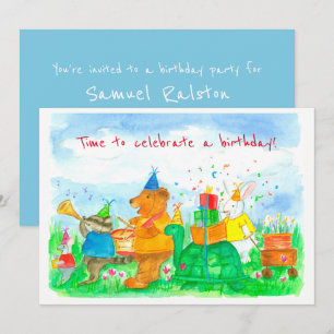 Convite de festas de Aniversário de criança de d