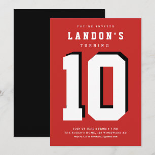 Convite de festas de aniversário de criança fanáti