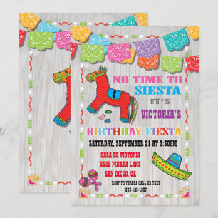 Convite de festas de Aniversário de criança Fiesta