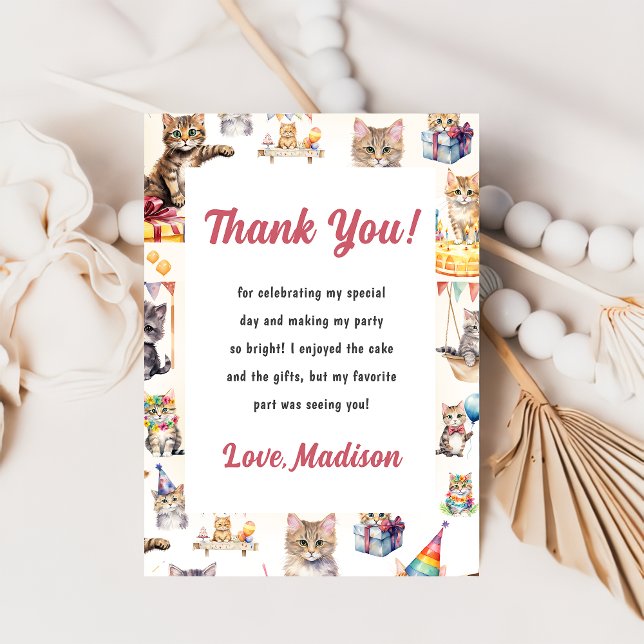 Convite de festas de aniversário de Gatinhos Gatin (Criador carregado)