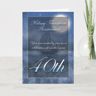 Convite de festas de aniversário do transplante re
