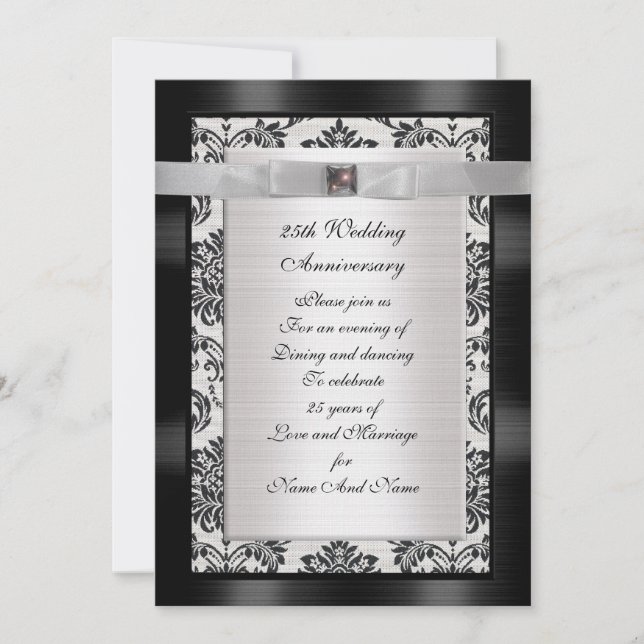 convite de festas de aniversário preto e branco (Frente)