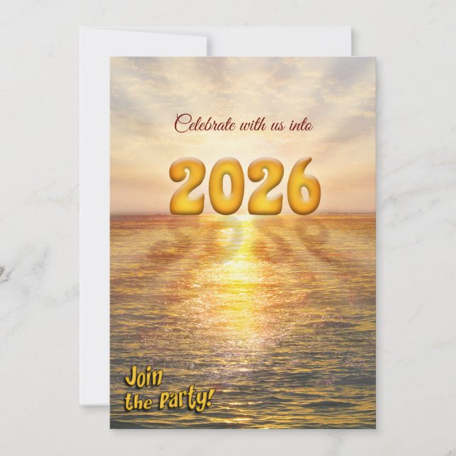 Convite de festas de Ano Novo (Frente)