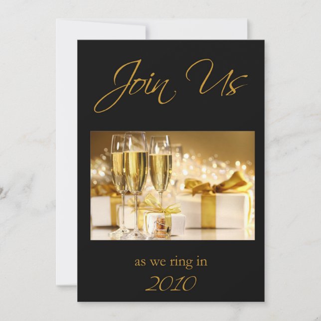 Convite de festas de Ano Novo (Frente)