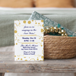 Convite de festas de Ano Novo