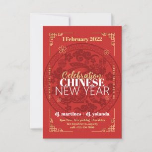 Convite de festas de Ano Novo Chinês