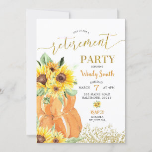 Convite de festas De Aposentação Da Pumpkin De Gir