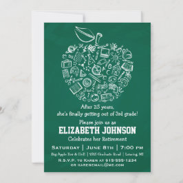 Convite de festas de Aposentação de Apple