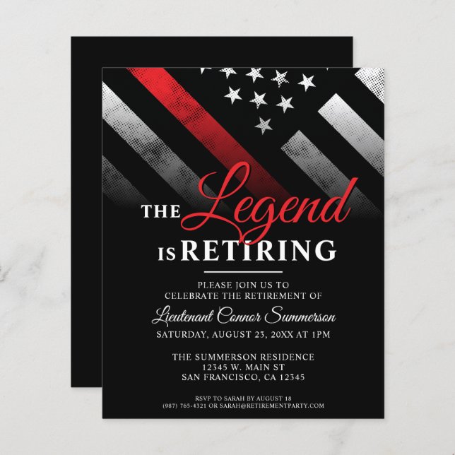 Convite de festas de Aposentação de Bombeiros de O (Frente/Verso)