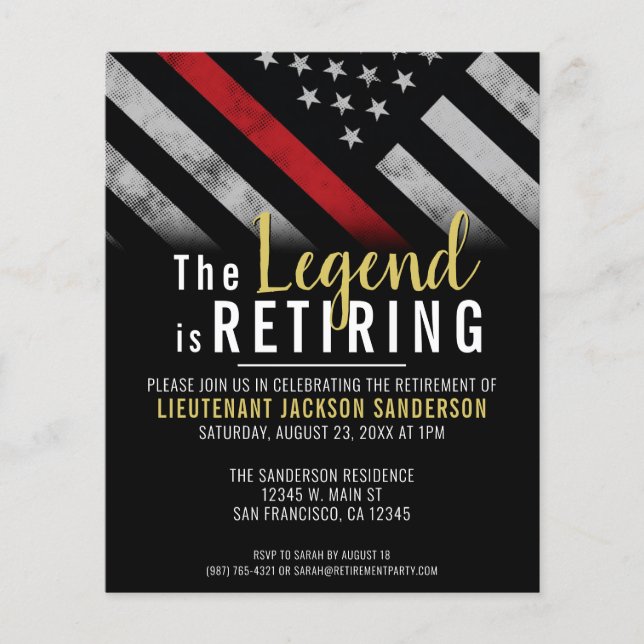 Convite de festas de Aposentação de Bombeiros de O (Frente)