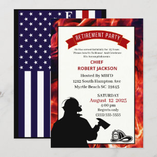 Convite de festas de Aposentação de Sinalizador 