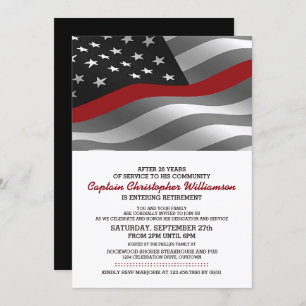 Convite de festas de Aposentação do Bombeiro