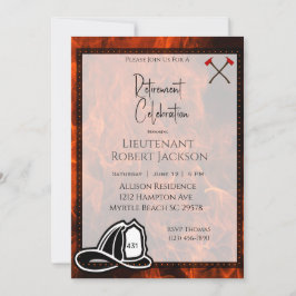 Convite de festas de Aposentação do Bombeiro