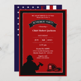 Convite de festas de Aposentação do Bombeiro