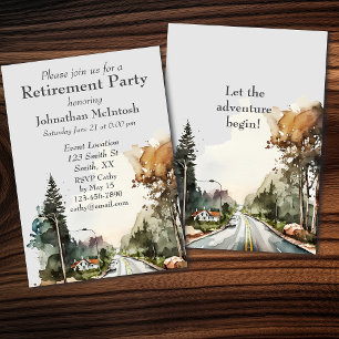 Convite de festas de Aposentação em Estrada de Aqu