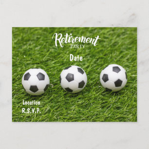 Convite de festas de aposentadoria de futebol na g