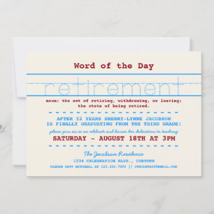 Convite de festas de aposentadoria de professores
