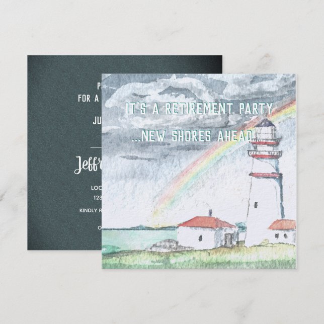 Convite de festas de aposentadoria do farol das no (Frente/Verso)