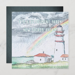 Convite de festas de aposentadoria do farol das no