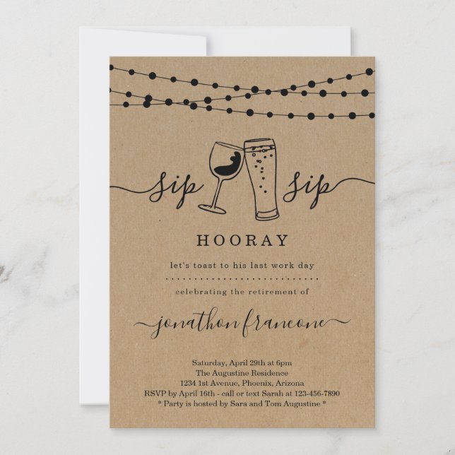 Convite de festas de aposentadoria engraçado (Frente)