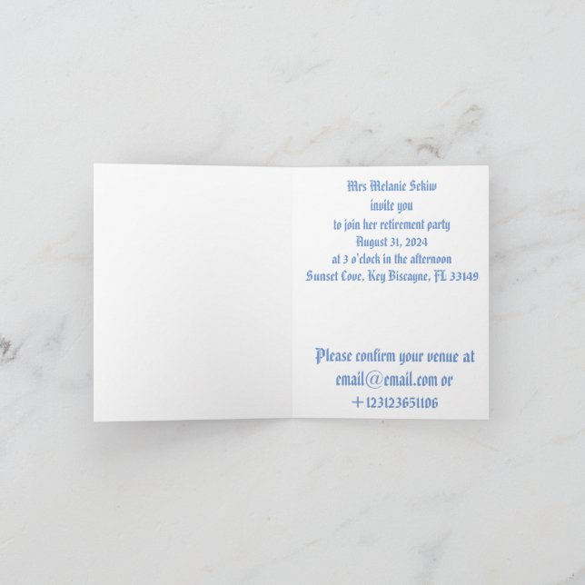 convite de festas de aposentadoria ginger cat dorm (Interior)