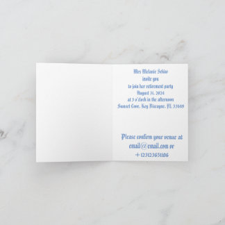 convite de festas de aposentadoria ginger cat dorm