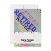 Convite de festas de aposentadoria personalizada a