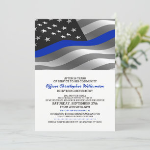 Convite de festas de aposentadoria policial