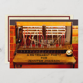 Convite de festas de aposentadoria, quadro de comu