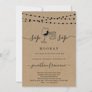 Convite de festas de aposentadoria surpreendido