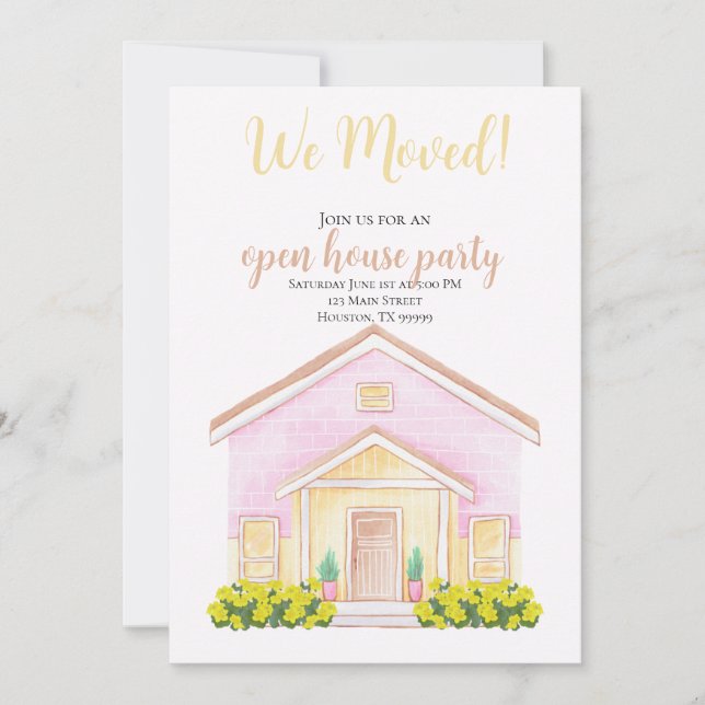 Convite de festas de Aquecimento da Casa de Água (Frente)