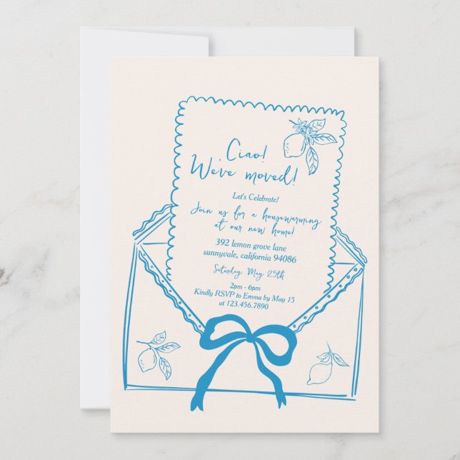 Convite de festas de Aquecimento Doméstico com Lim (Frente)